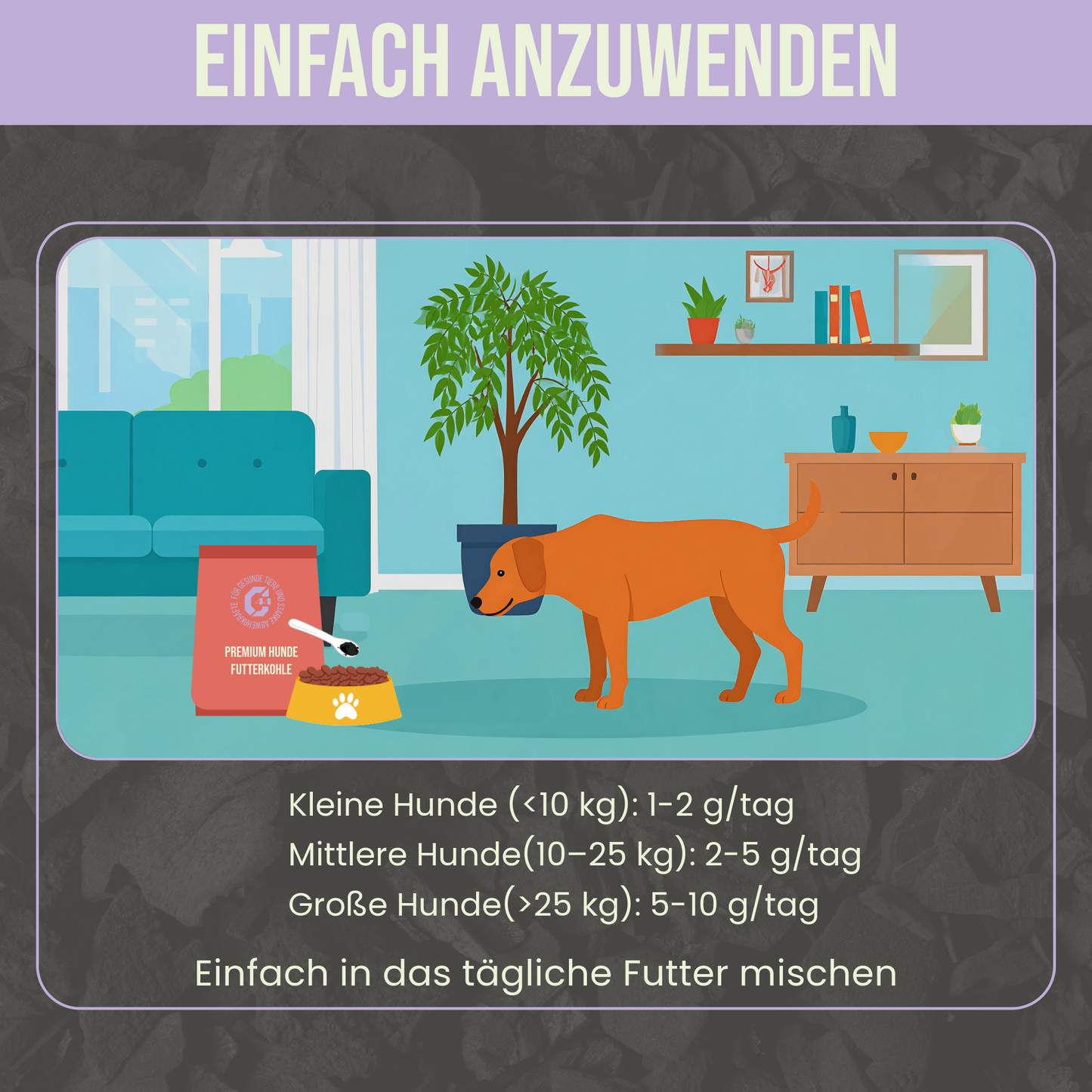 Premium Hunde Futterkohle
