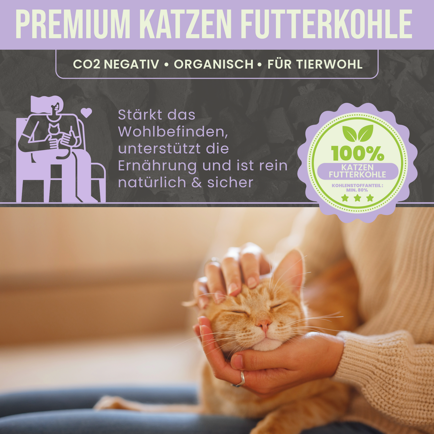 Premium Katzen Futterkohle
