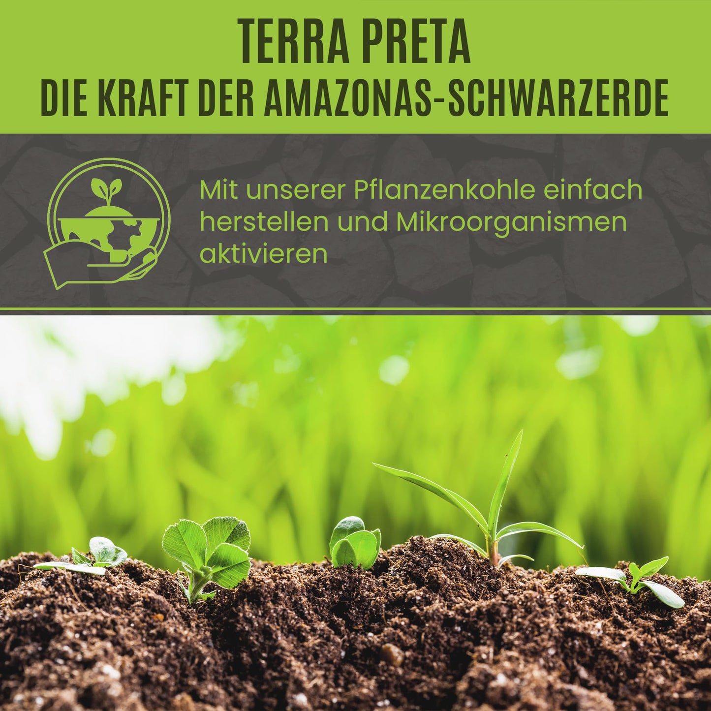 Premium Pflanzenkohle für Bodenverbesserung - Terra Preta - 1000 L
